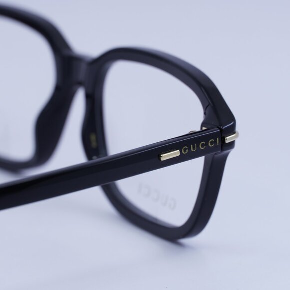 Gucci GG1446O 001 Eyeglasses Black 56mm Rectangle Frame - Picture 10 of 12